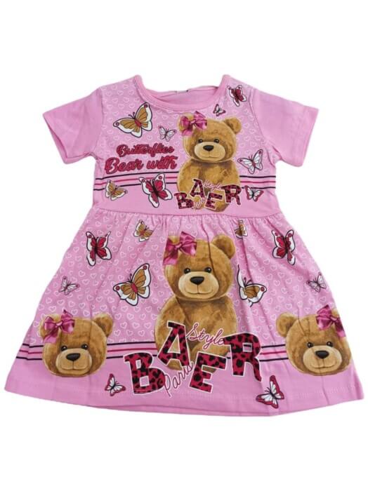 Παιδικό φόρεμα bear pink