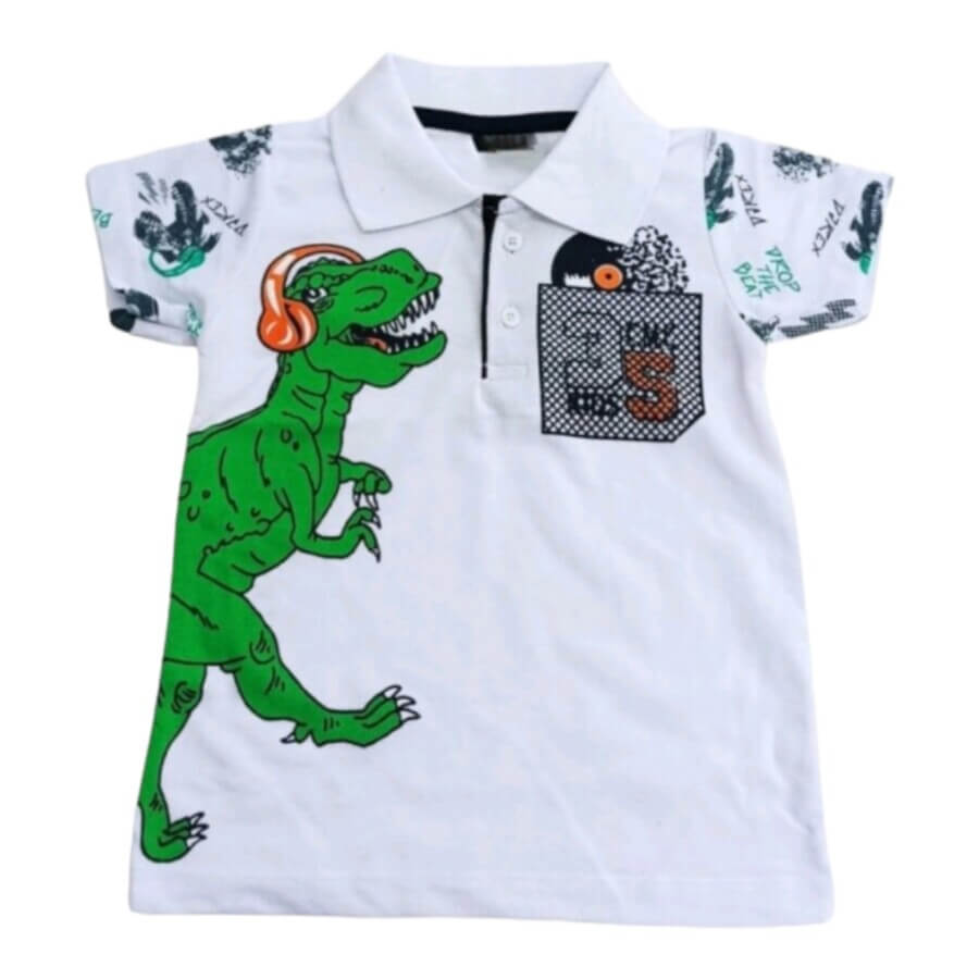 Παιδική μπλούζα τύπου πόλο Dino